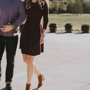 Eliza J Maroon Sweater dress